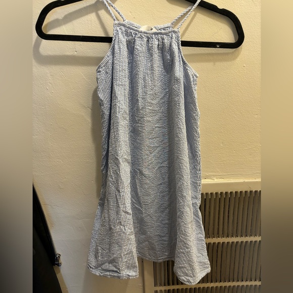 Blue and White Striped Halter Top - Picture 4 of 4